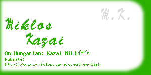 miklos kazai business card